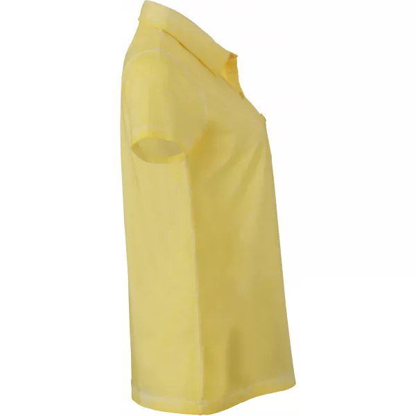  Dámské triko s límečkem fashion JAMES NICHOLSON JN987 LIGHT YELLOW 