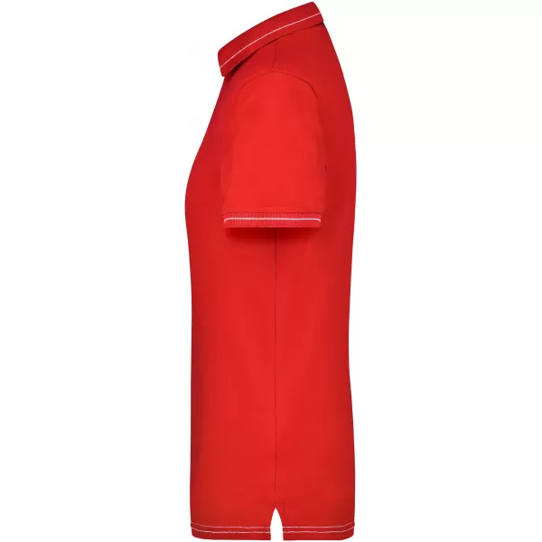  Dámské triko s límečkem premium JAMES NICHOLSON JN568 RED/WHITE 
