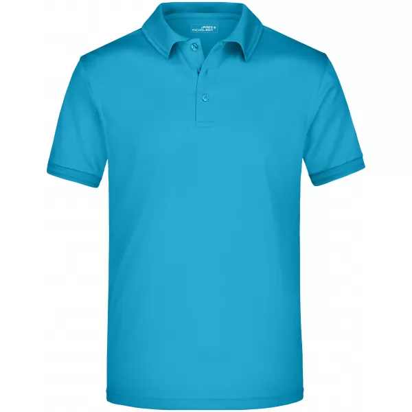  Pánské triko s límečkem funkční premium JAMES NICHOLSON JN576 TURQUOISE 