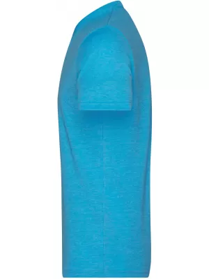 Pánské triko JAMES NICHOLSON JN974 TURQUOISE MELANGE