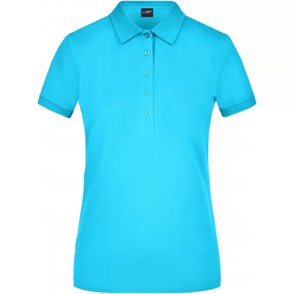  Dámské triko s límečkem elastic JAMES NICHOLSON JN709 TURQUOISE 