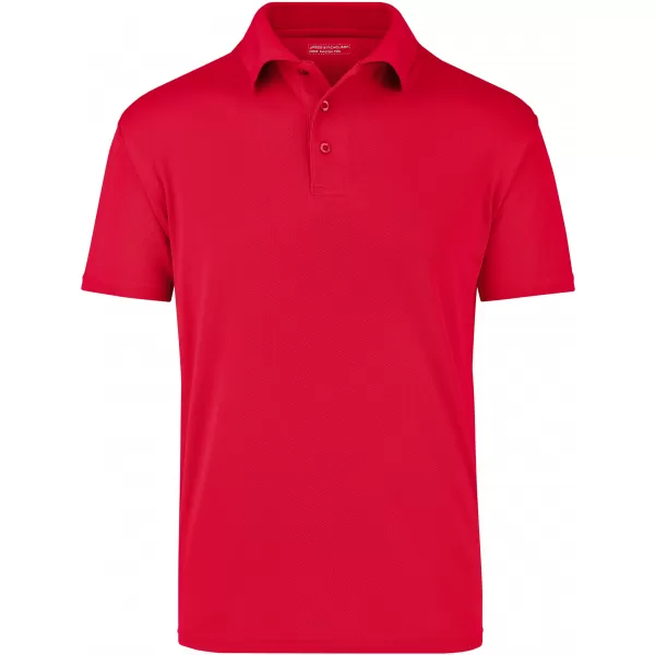 Pánské triko s límečkem funkční cooldry JAMES NICHOLSON JN024 RED 