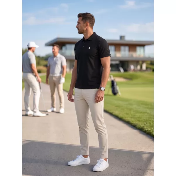  Pánské premium triko s límečkem ALTISPORT ALM002203 ČERNOBÍLÁ 