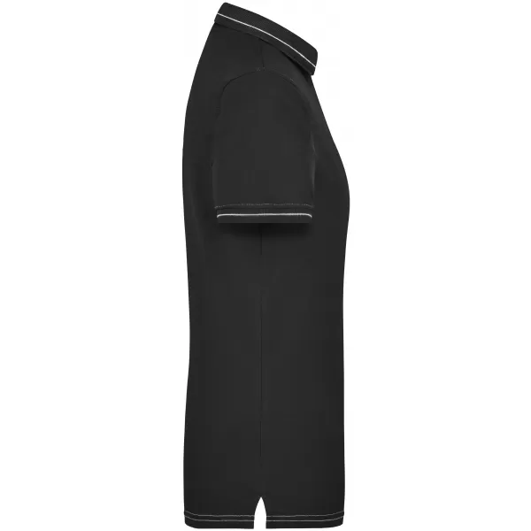  Dámské triko s límečkem premium JAMES NICHOLSON JN568 BLACK/WHITE 