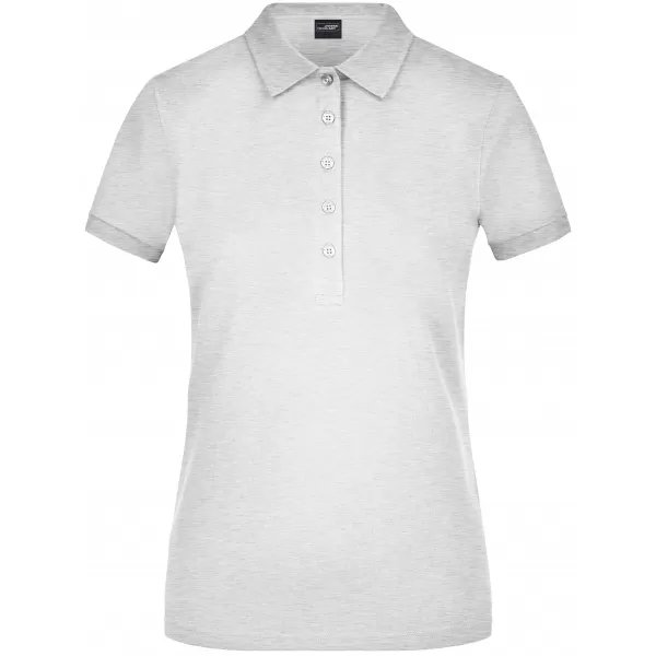 Dámské triko s límečkem elastic JAMES NICHOLSON JN709 GREY HEATHER 