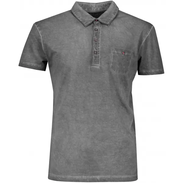 Pánské triko s límečkem fashion JAMES NICHOLSON JN988 GRAPHITE 