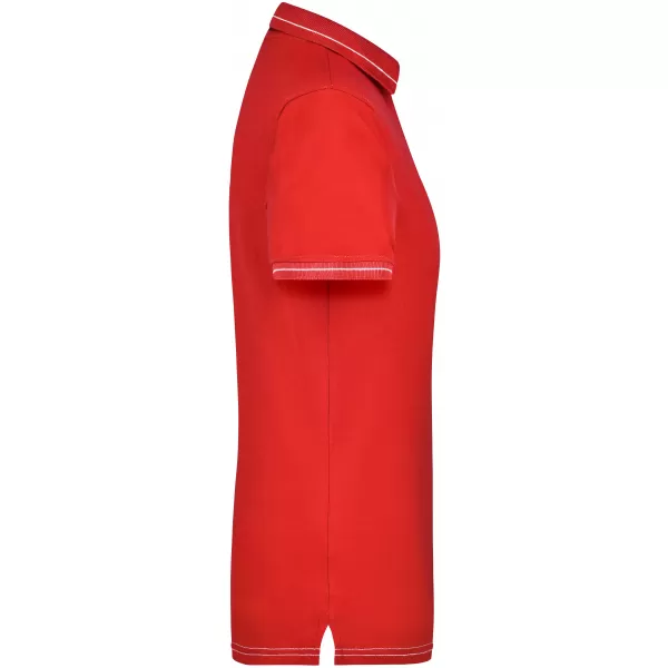  Dámské triko s límečkem premium JAMES NICHOLSON JN568 RED/WHITE 