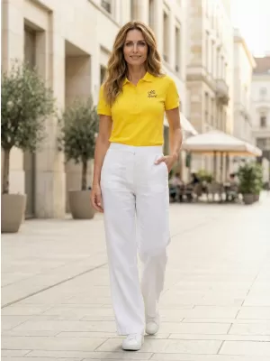 Dámské triko s límečkem ALTISPORT ALW056210 ŽLUTÁ