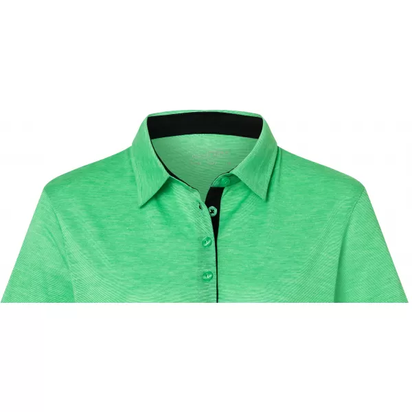  Dámské triko funkční s límečkem JAMES NICHOLSON JN753 FERN GREEN/WHITE 