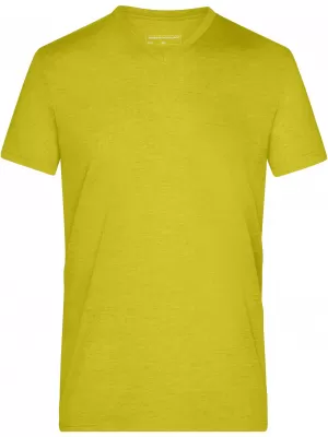 Pánské triko JAMES NICHOLSON JN974 YELLOW MELANGE