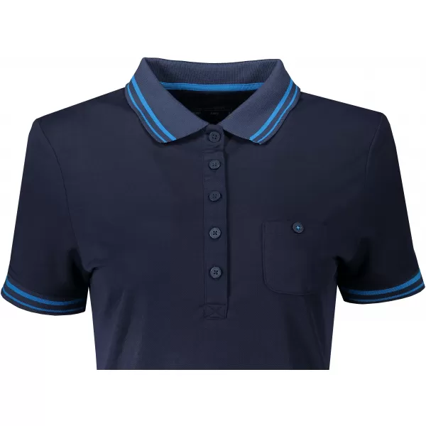  Dámské triko s límečkem funkční komfort JAMES NICHOLSON JN701 NAVY/AQUA 