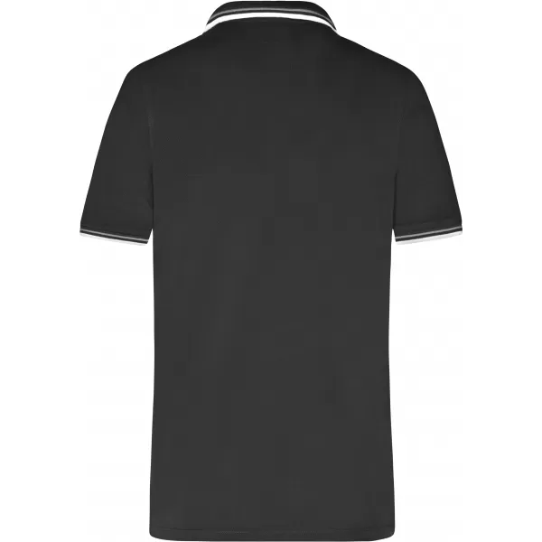  Pánské triko s límečkem fashion JAMES NICHOLSON JN966 BLACK/WHITE/GREY 