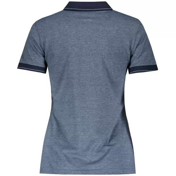 Dámské triko s límečkem melange JAMES NICHOLSON JN705 BLUE MELANGE/NAVY 