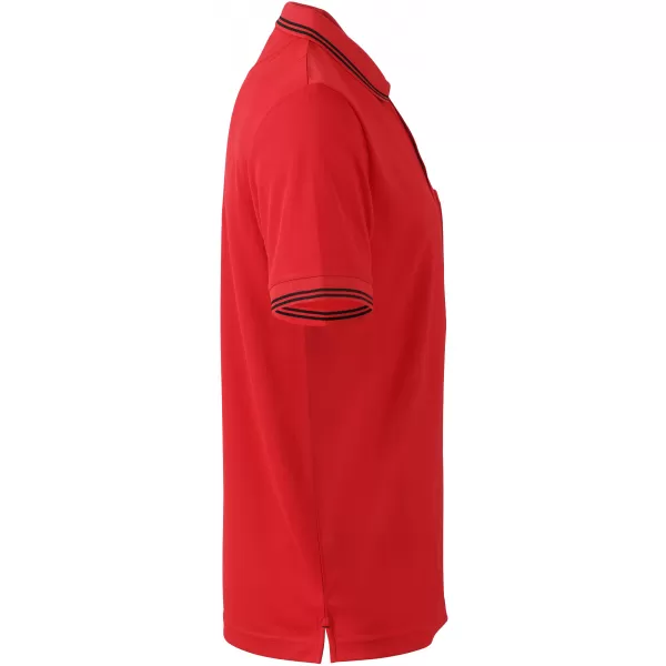  Pánské triko s límečkem funkční komfort JAMES NICHOLSON JN702 RED/BLACK 