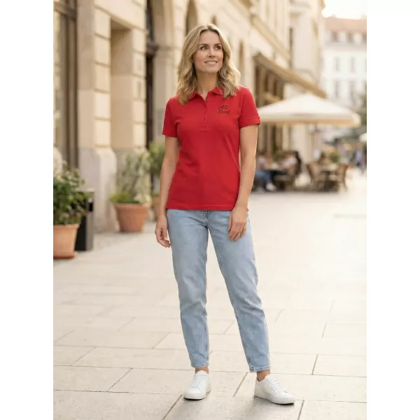  Dámské triko s límečkem ALTISPORT ALW056210 ČERVENÁ 