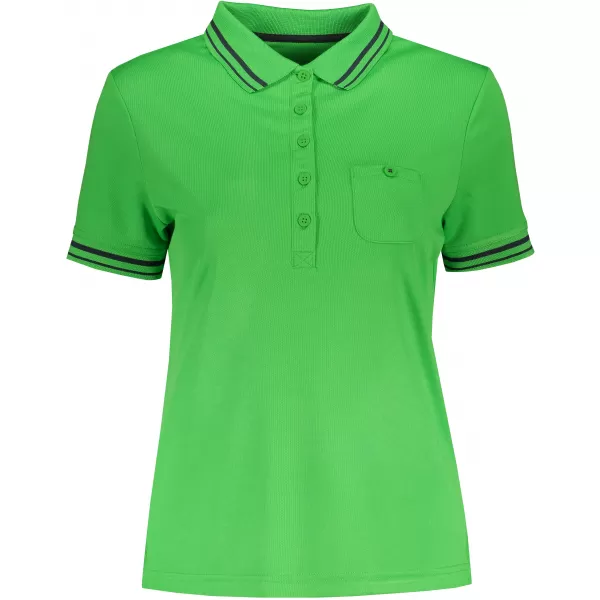  Dámské triko s límečkem funkční komfort JAMES NICHOLSON JN701 GREEN/CARBON 