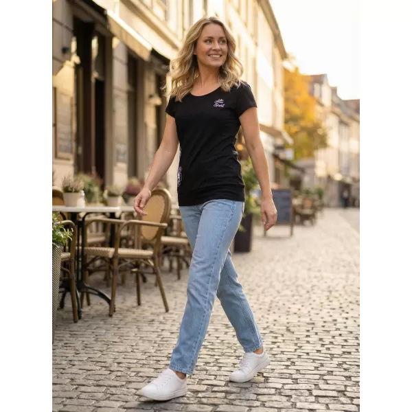  Dámské triko ALTISPORT ALW106120 ČERNORŮŽOVÁ 