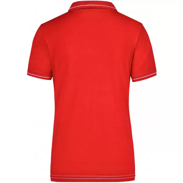  Dámské triko s límečkem premium JAMES NICHOLSON JN568 RED/WHITE 