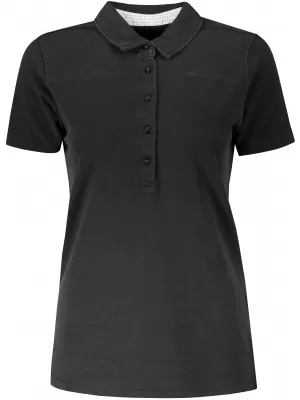 Dámské triko s límečkem fashion JAMES NICHOLSON JN711 BLACK/WHITE TITAN