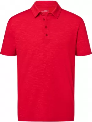 Pánské triko s límečkem žíhané JAMES NICHOLSON JN752 RED
