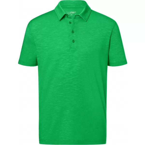  Pánské triko s límečkem žíhané JAMES NICHOLSON JN752 FERN GREEN 