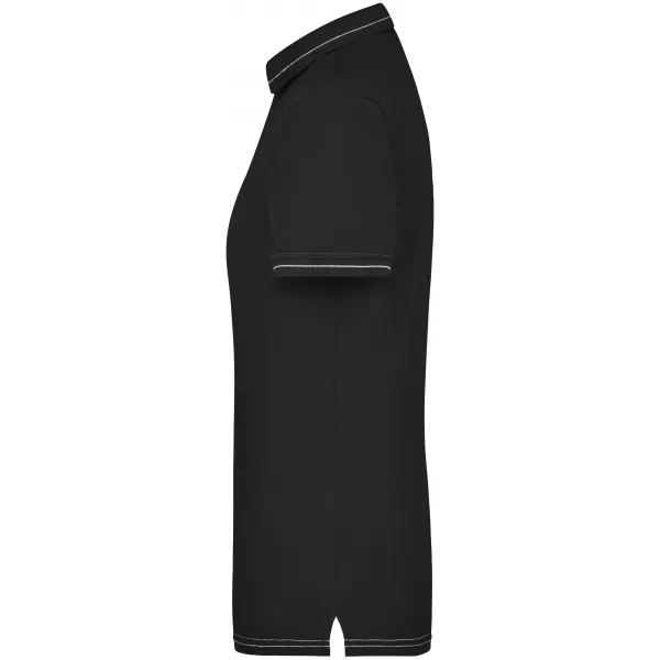  Dámské triko s límečkem premium JAMES NICHOLSON JN568 BLACK/WHITE 