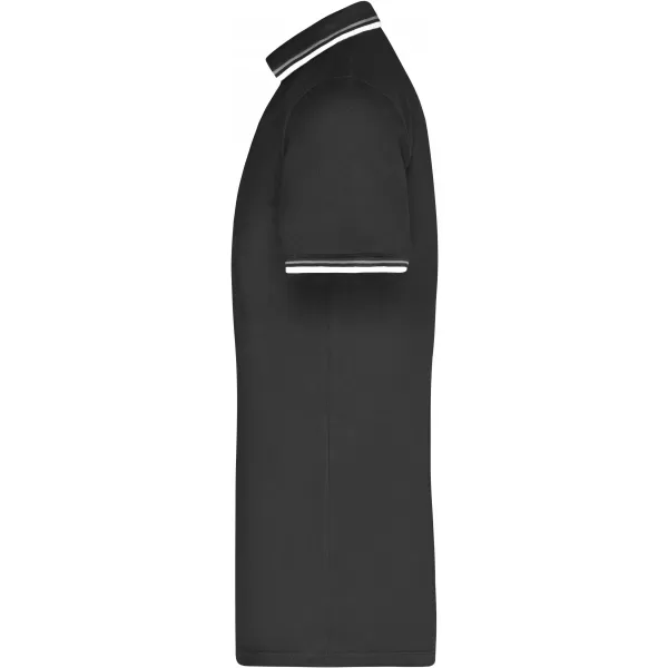  Pánské triko s límečkem fashion JAMES NICHOLSON JN966 BLACK/WHITE/GREY 