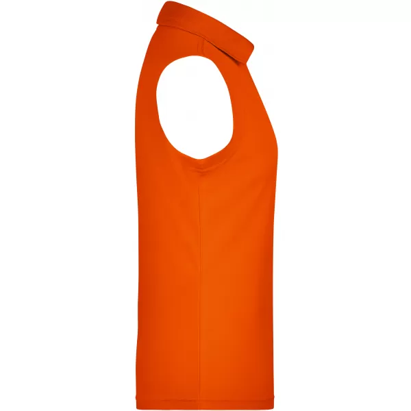  Dámské triko s límečkem bez rukávů funkční premium funkční JAMES NICHOLSON JN575 DARK ORANGE 