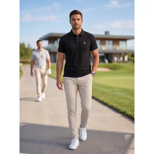  Pánské premium triko s límečkem ALTISPORT ALM002203 ČERNOBÍLÁ 