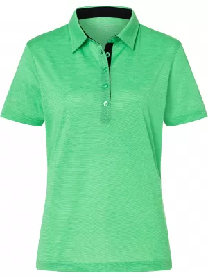 Dámské triko funkční s límečkem JAMES NICHOLSON JN753 FERN GREEN/WHITE