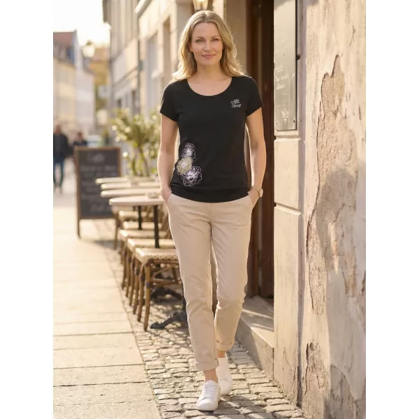  Dámské triko ALTISPORT ALW106120 ČERNOZLATÁ 