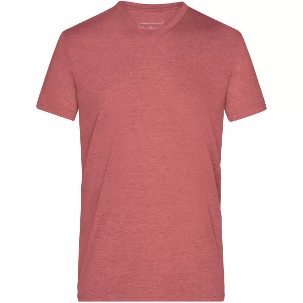  Pánské triko JAMES NICHOLSON JN974 RED MELANGE 