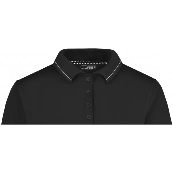  Dámské triko s límečkem premium JAMES NICHOLSON JN568 BLACK/WHITE 