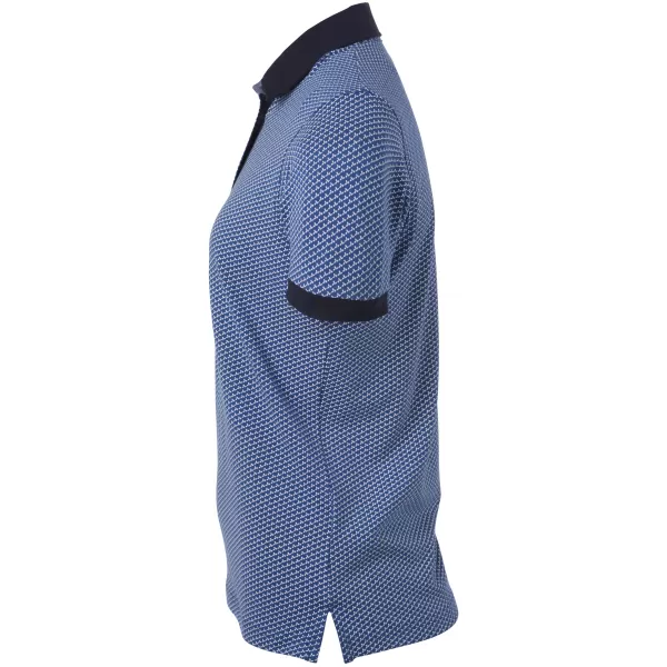  Dámské triko s límečkem JAMES NICHOLSON JN717 BLUE/WHITE 