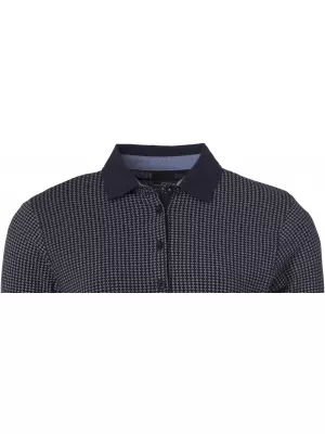 Dámské triko s límečkem JAMES NICHOLSON JN717 NAVY/WHITE