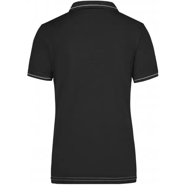  Dámské triko s límečkem premium JAMES NICHOLSON JN568 BLACK/WHITE 