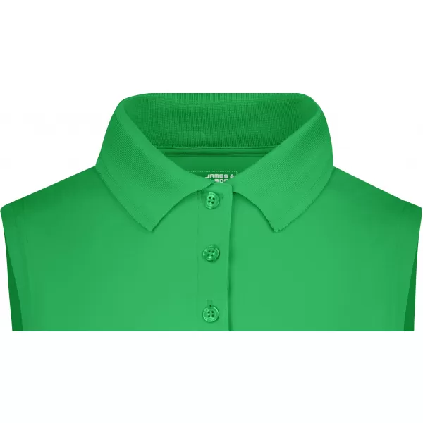  Dámské triko s límečkem bez rukávů funkční premium JAMES NICHOLSON JN575 GREEN 
