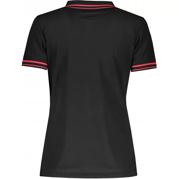  Dámské triko s límečkem funkční komfort JAMES NICHOLSON JN701 BLACK/RED 