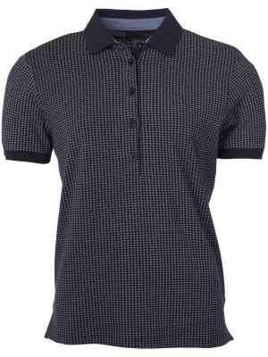 Dámské triko s límečkem JAMES NICHOLSON JN717 NAVY/WHITE