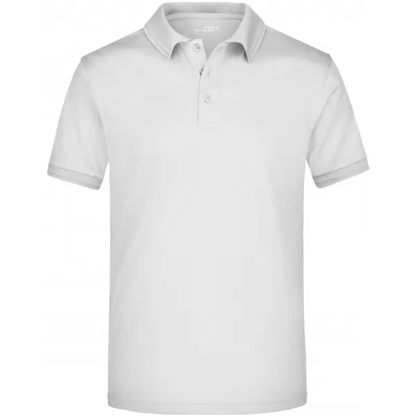  Pánské triko s límečkem funkční premium JAMES NICHOLSON JN576 WHITE 