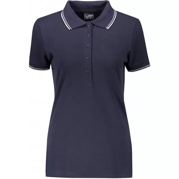  Dámské triko s límečkem JAMES NICHOLSON JN985 NAVY/WHITE 