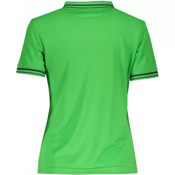  Dámské triko s límečkem funkční komfort JAMES NICHOLSON JN701 GREEN/CARBON 