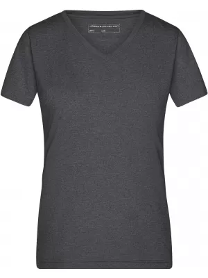 Dámské triko JAMES NICHOLSON JN973 BLACK MELANGE