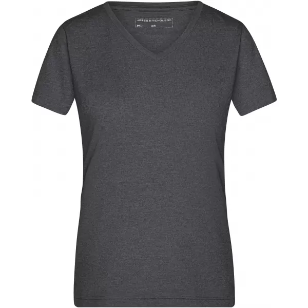  Dámské triko JAMES NICHOLSON JN973 BLACK MELANGE 