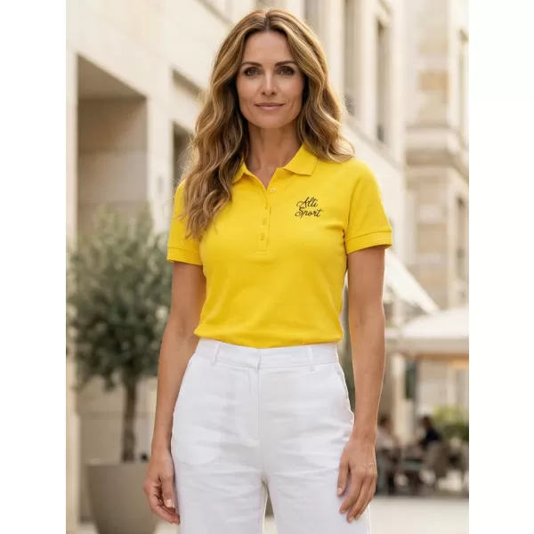  Dámské triko s límečkem ALTISPORT ALW056210 ŽLUTÁ 