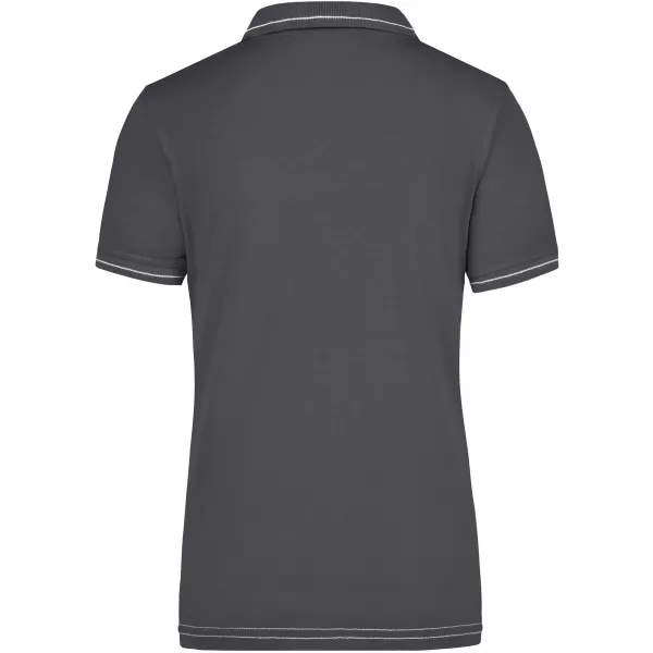  Dámské triko s límečkem premium JAMES NICHOLSON JN568 GRAPHITE/WHITE 