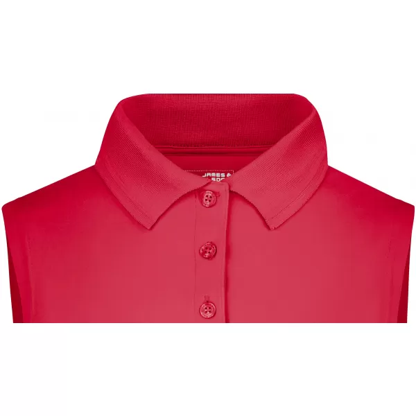  Dámské triko s límečkem bez rukávů funkční premium JAMES NICHOLSON JN575 PINK 