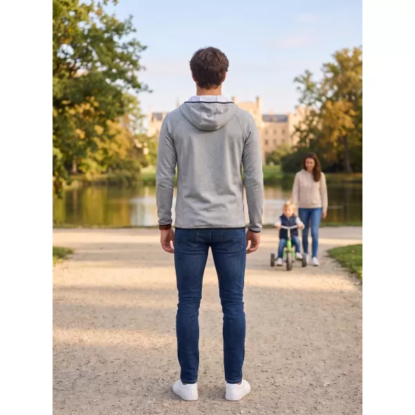  Pánská premium mikina ALTISPORT ALM006417 TMAVĚ ŠEDÝ MELÍR 