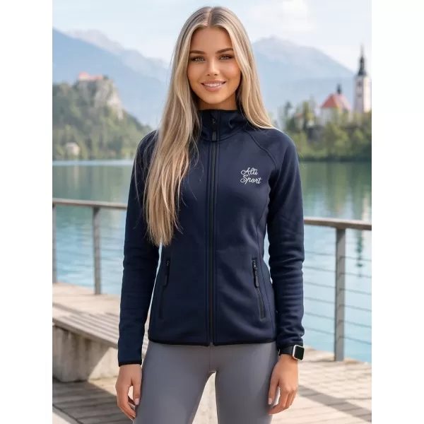  Dámská premium mikina ALTISPORT ALW056418 NÁMOŘNÍ MODRÁ 