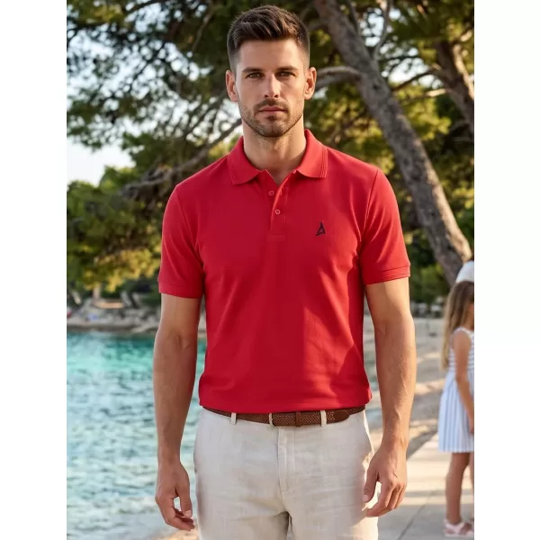  Pánské premium triko s límečkem ALTISPORT ALM002203 ČERVENÁ 